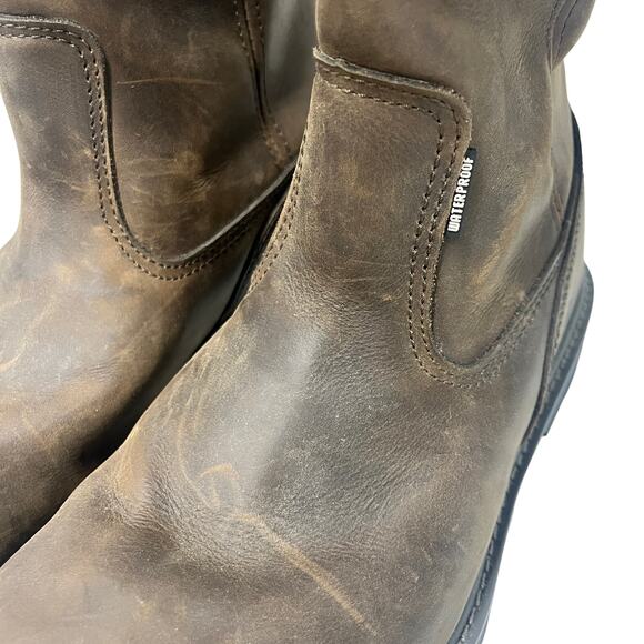 Wolverine Brown Leather Pull-On Work Boots Men’s 13 EW W10682 - Picture 3 of 16
